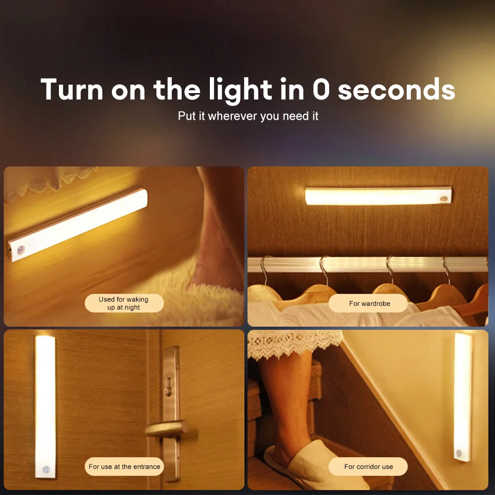 LED-liiketunnistimen yövalo